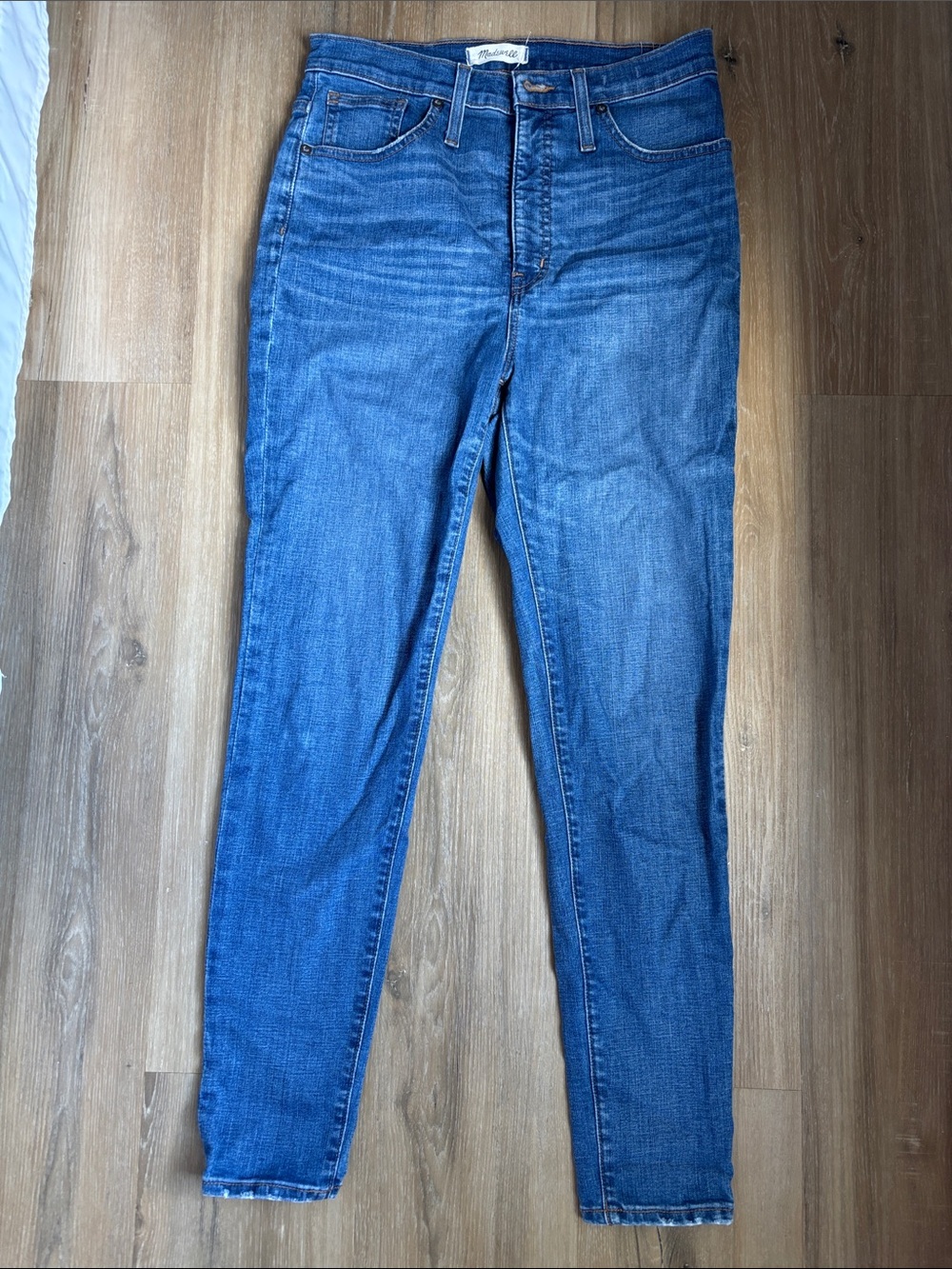 Madewell Women’s 11 inch High-Rise Skinny Jeans in Medium Blue Denim
